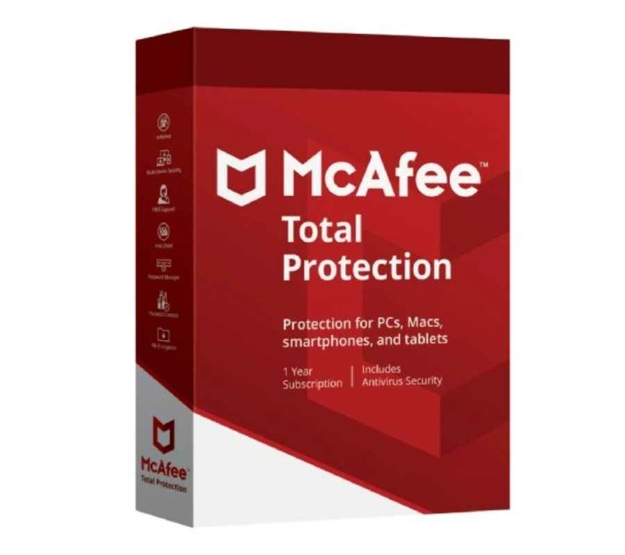 McAfee Total Protection 3 Device 1 Year Antivirus